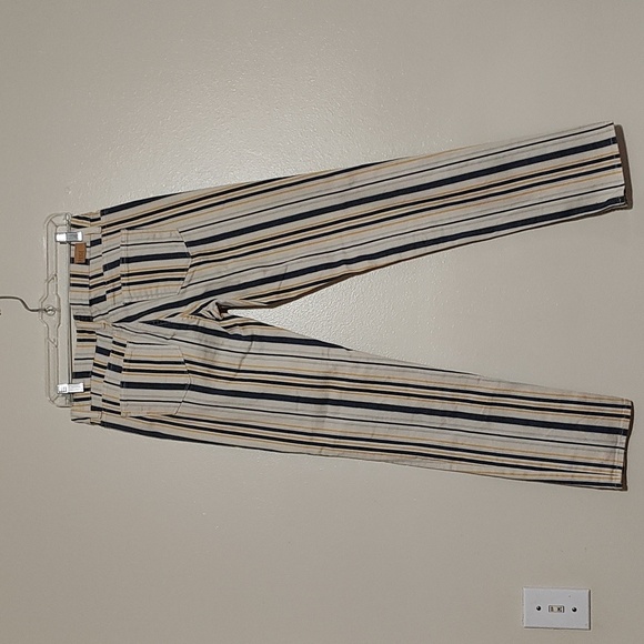 PAIGE Denim Jimmy Jimmy Skinny Cabana Blue stripe pants - Size 26 - Picture 4 of 12